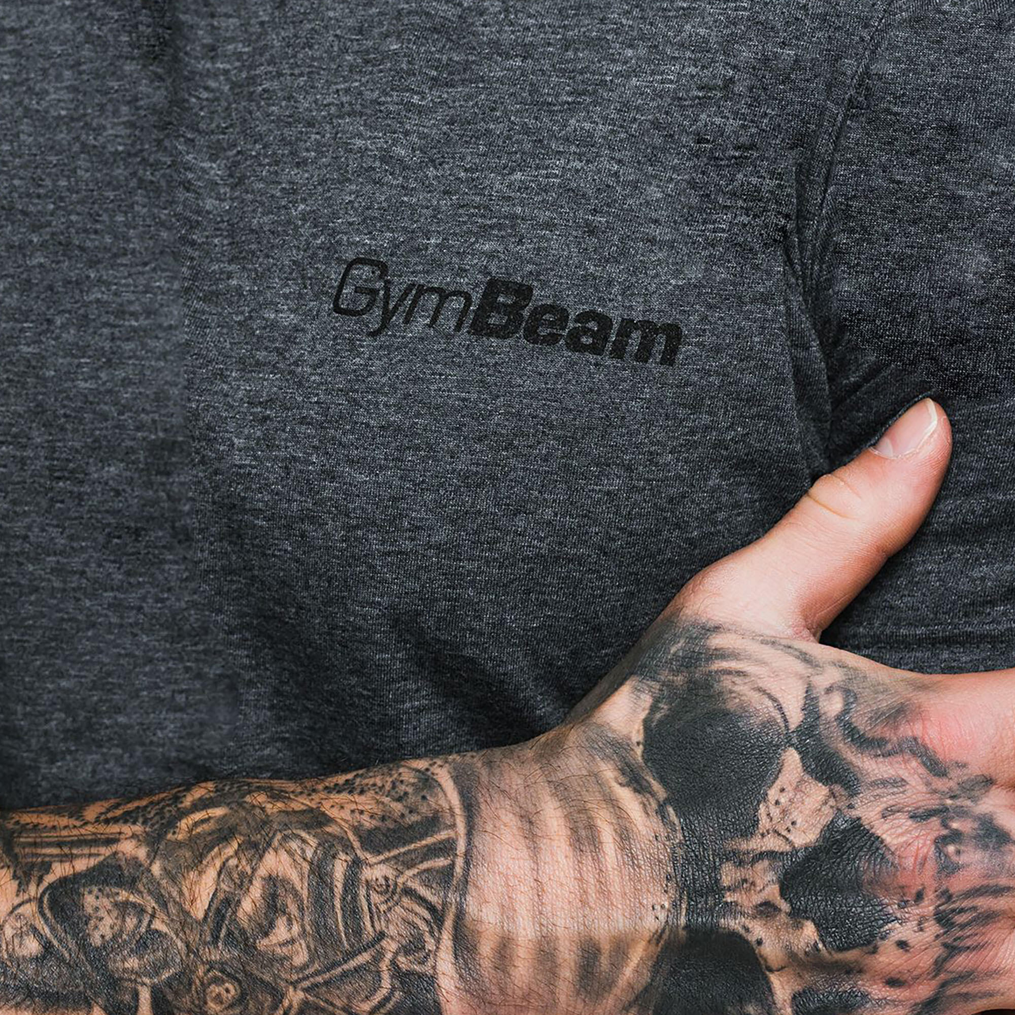 Heren T-shirt GymBeam Basic donkergrijs 3/5