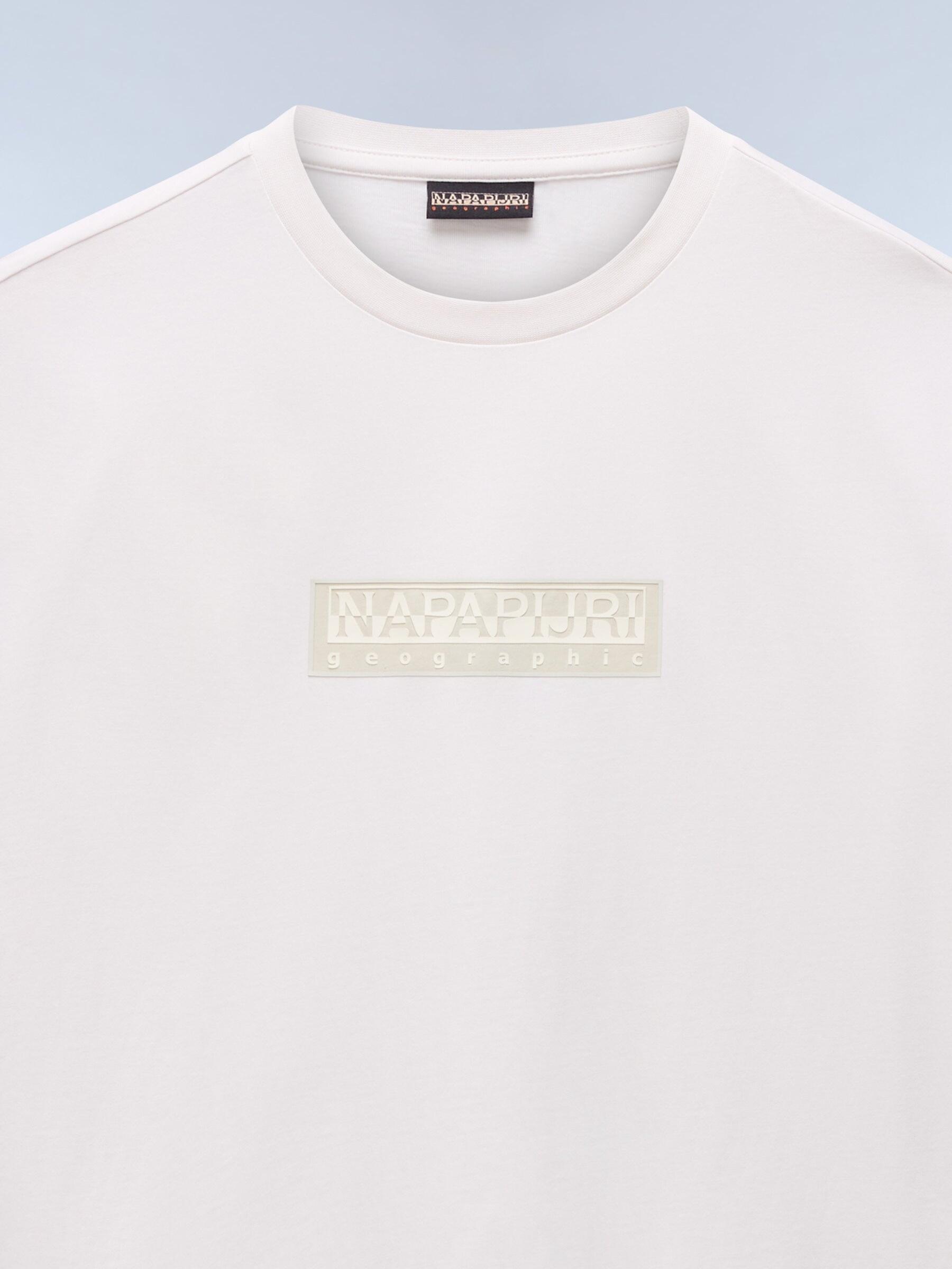 Tee Shirt Napapijri S-box Logo Ss 1 White Whisper 5/6