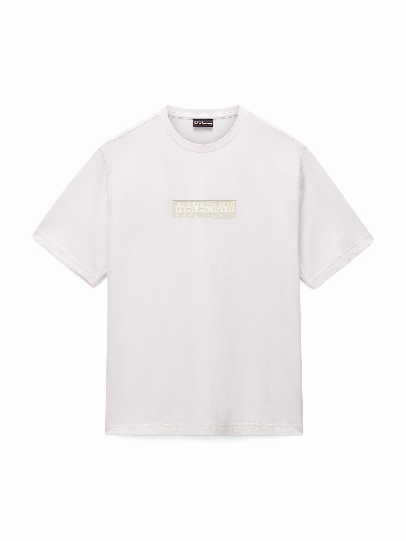 Tee Shirt Napapijri S-box Logo Ss 1 White Whisper 4/6