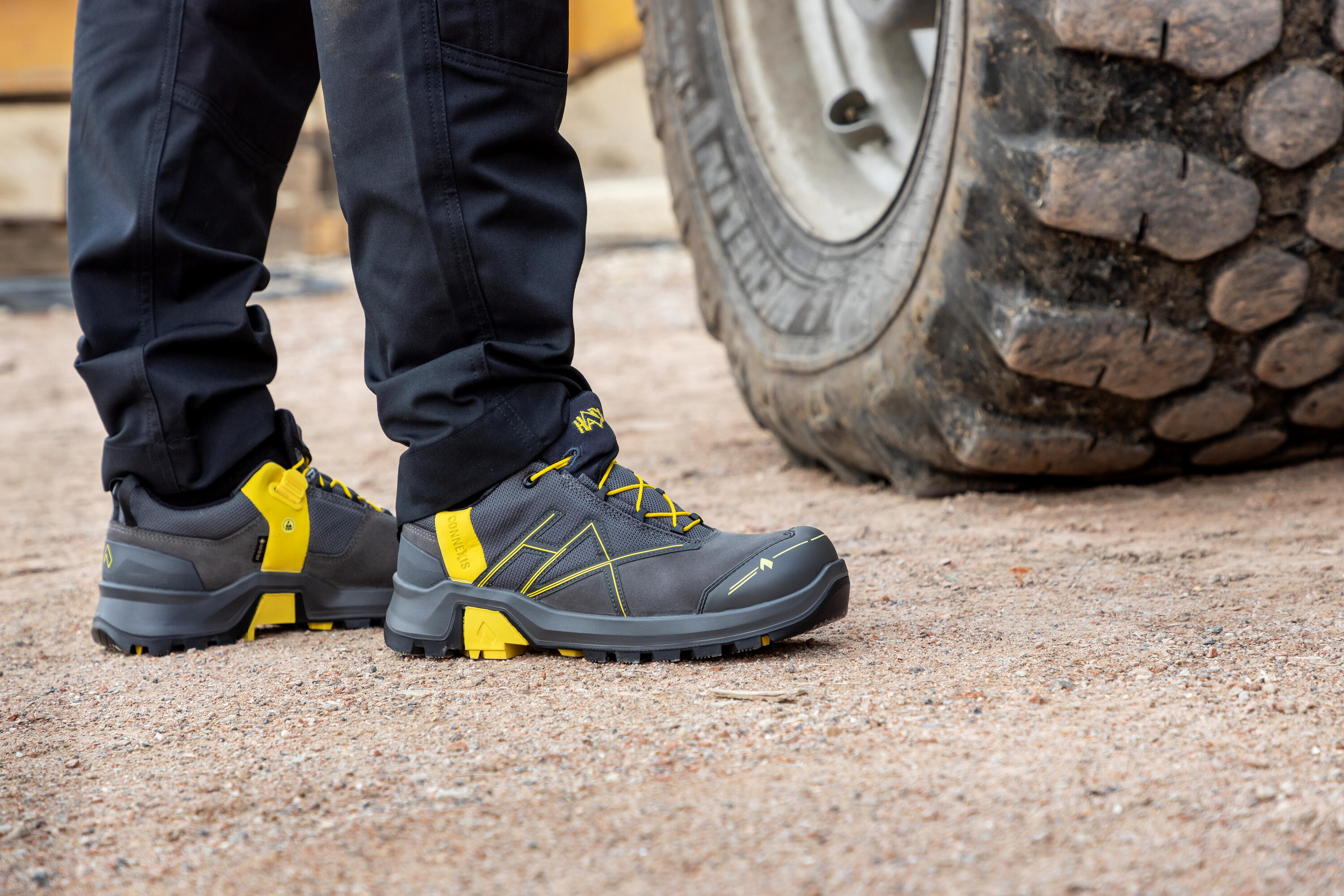 HAIX Veiligheidsschoenen Haix CONNEXIS Safety+ GTX laaggrijs/geel 3/4