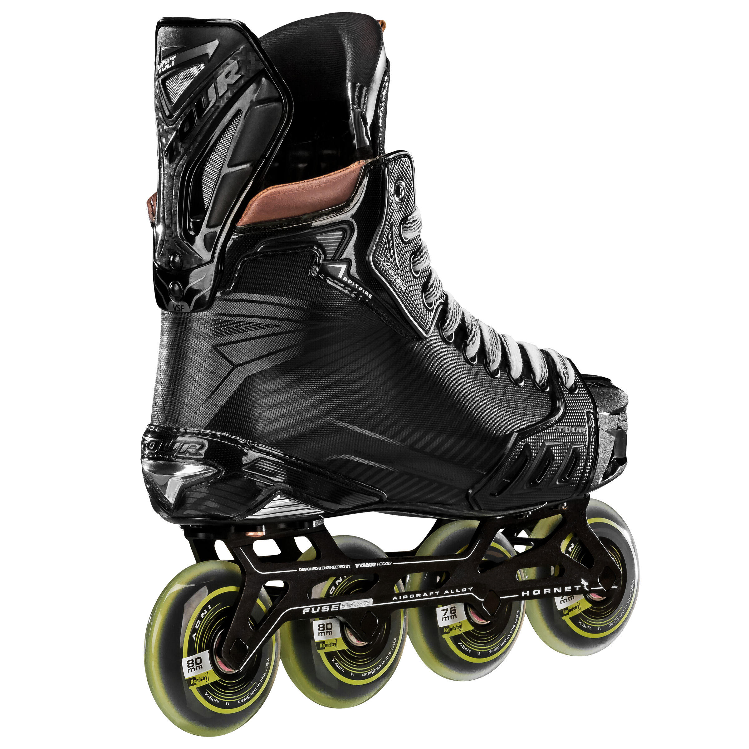 TOUR Volt Spitfire Senior Black rollers de hockey 5/6