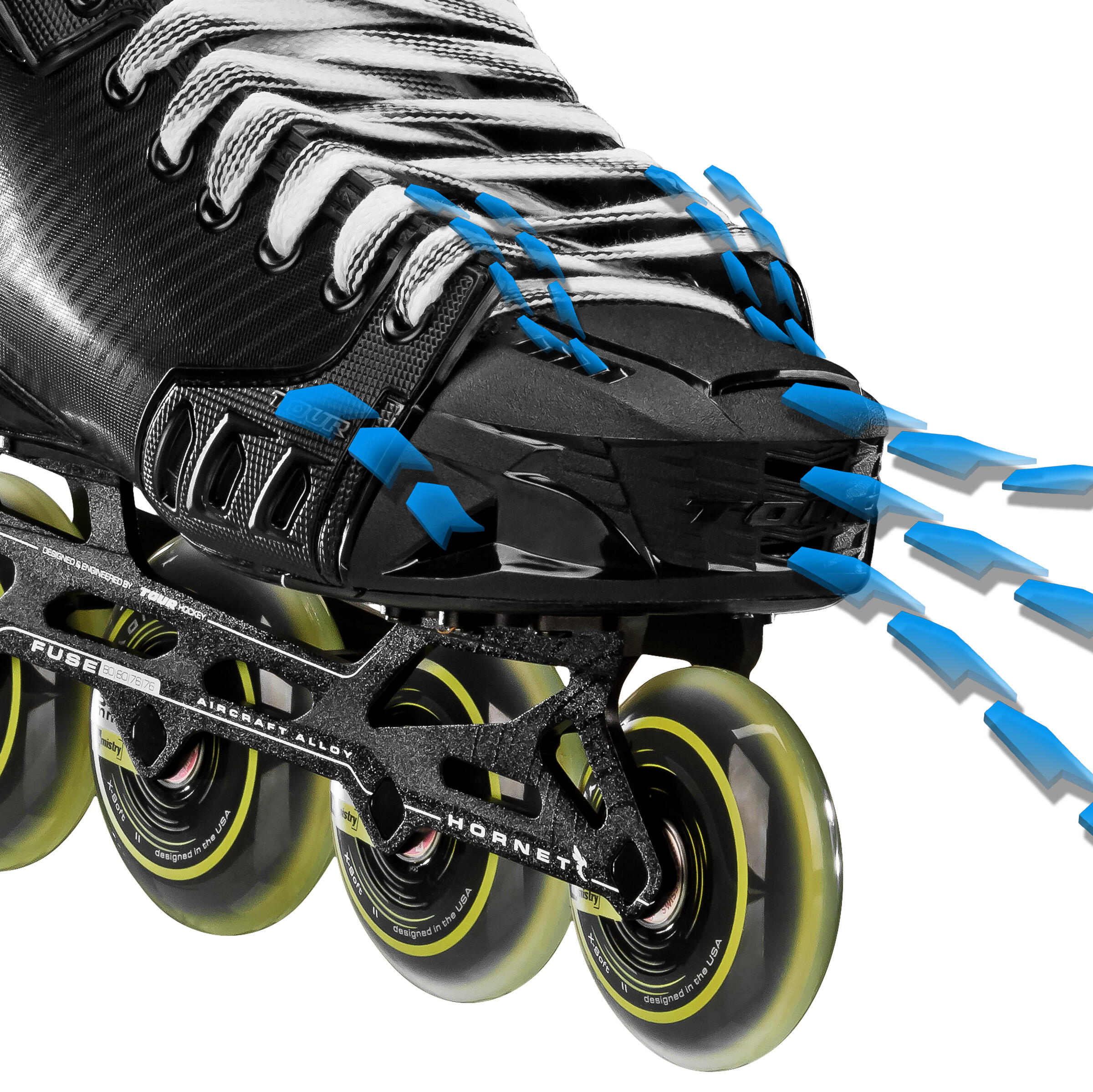 TOUR Volt Spitfire Senior Black rollers de hockey 6/6