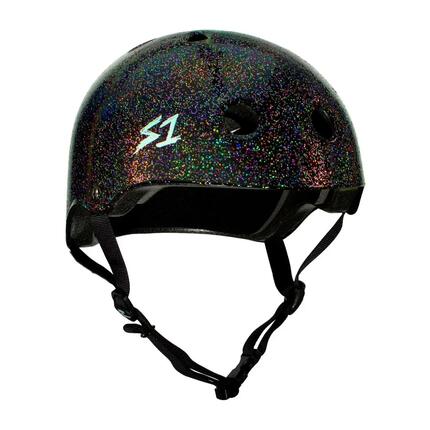 S-ONE Casque LIFER Noir Brillant Paillettes- Taille M