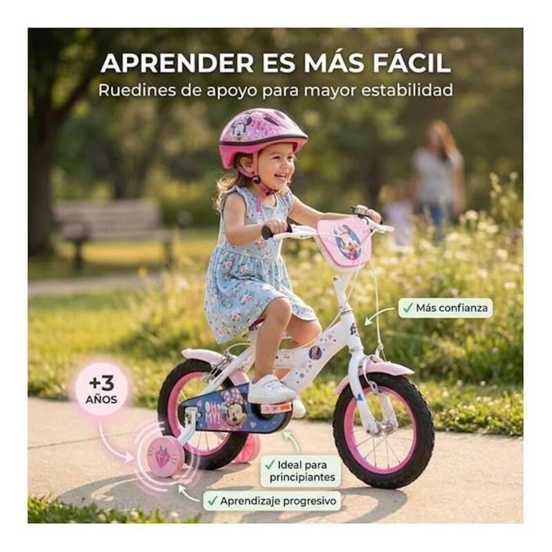 TOIMSA MINNIE BICICLETTA PER BAMBINI DA 12" + CASCO + CAMPANELLO + GUANTI 2/3