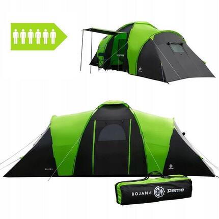 Tente de camping familiale Peme Bojan 6 personnes 2 chambres