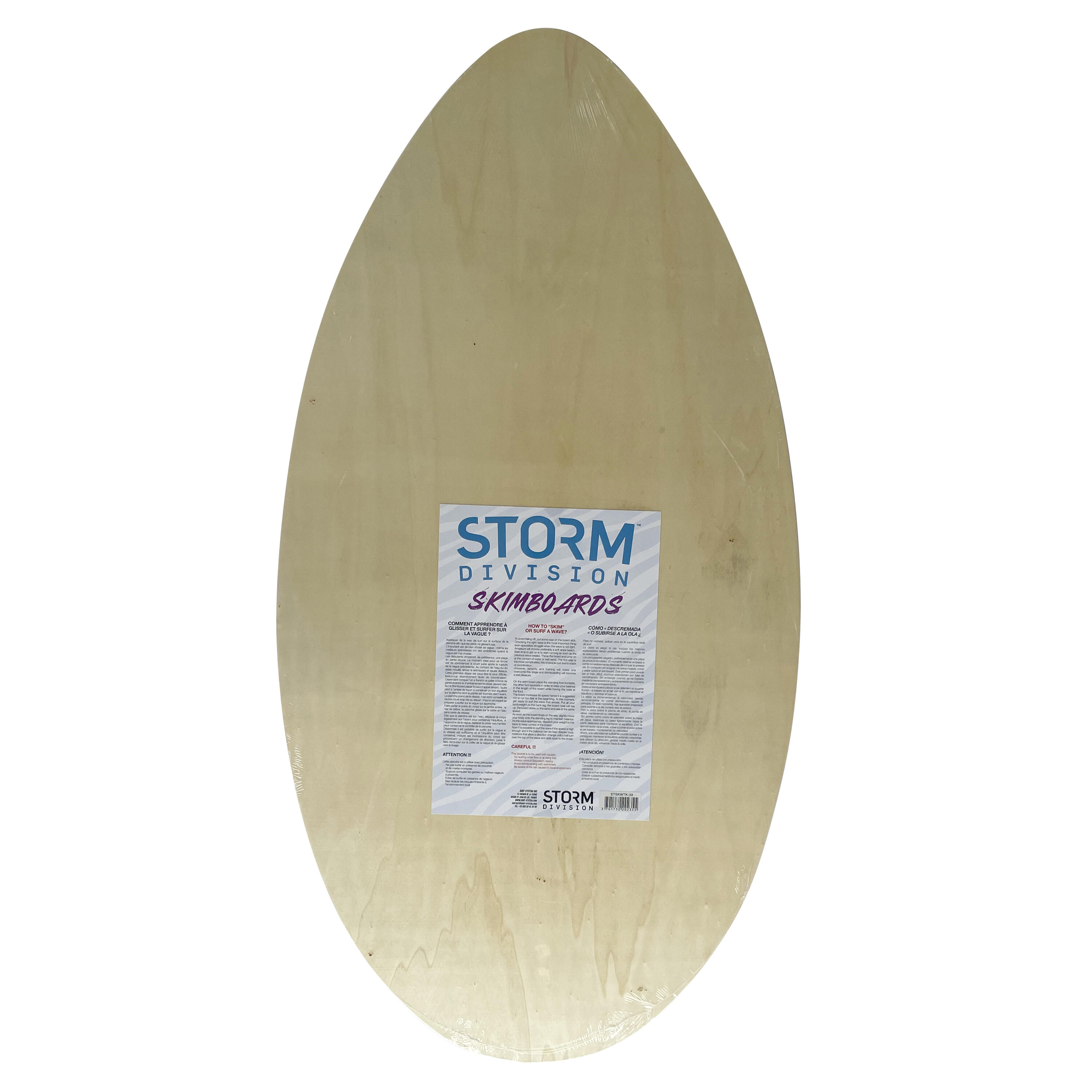 STORM - Prancha de skimboard em madeira - Aqua 2/2