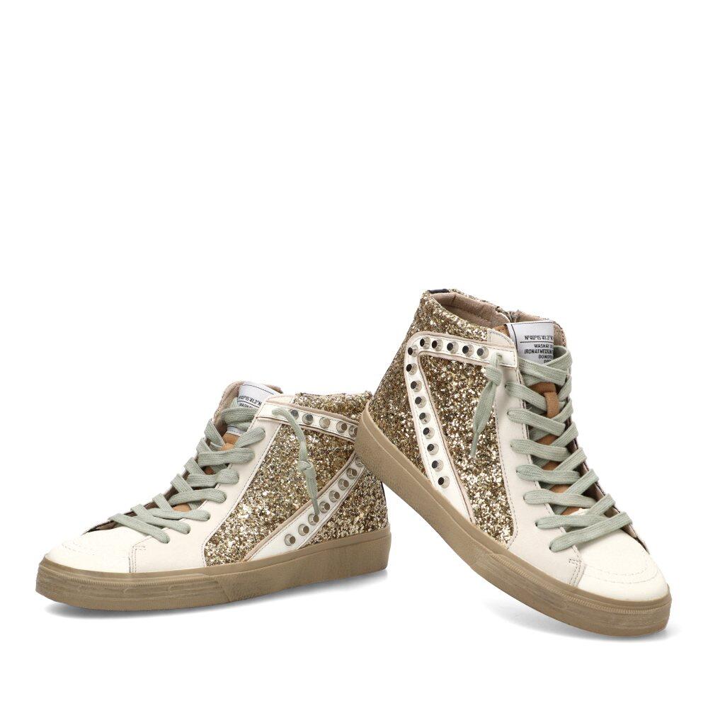 Deportivas Casual Mujer Suela Plana - Modelo M5050 Oro 5/6