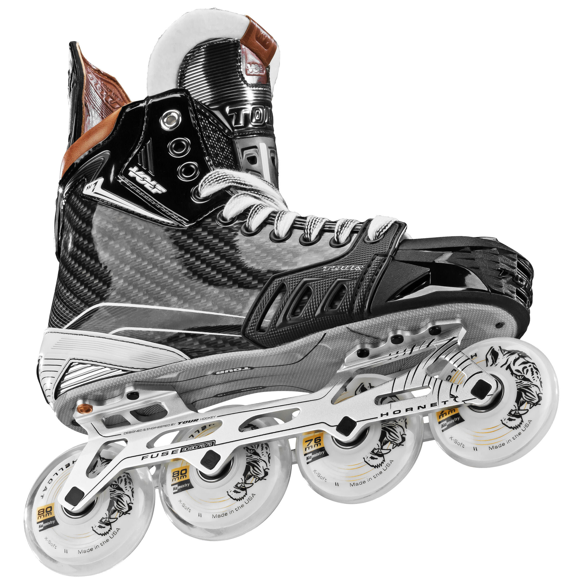TOUR Volt Kv1 Senior Black rollers de hockey 3/6