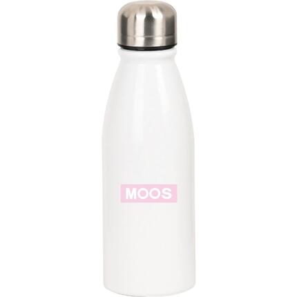Gourde Metálica Enfant Moos Passion Blanca avec Tapón de Acero Inox 0,5 L
