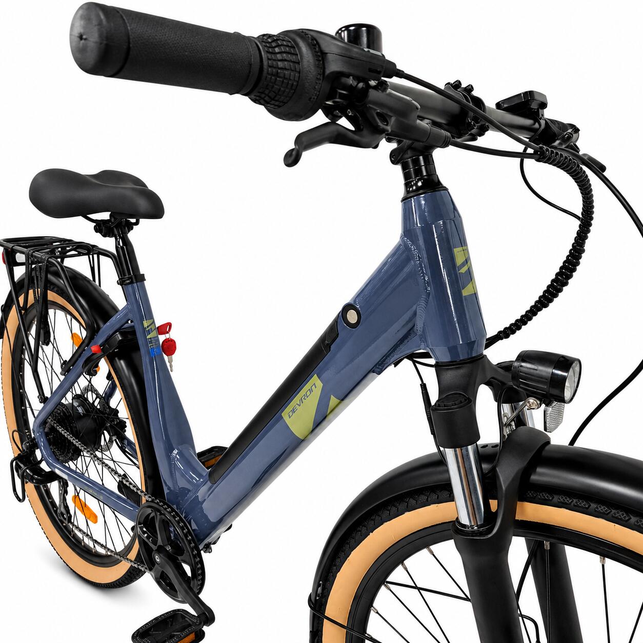 Bicicleta eléctrica Oras Devron 28200 - 28 pulgadas, L, gris oscuro 3/7
