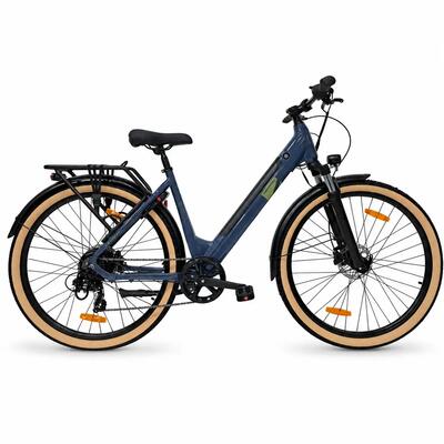 Bici elettrica città Devron 28200 - 28 pollici M Grigio scuro