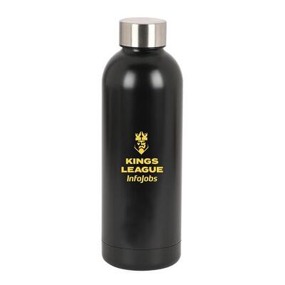 Borraccia Thermos in acciaio inossidabile Kings League Nera con Tapón Metálico