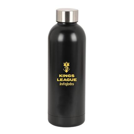 Gourde Bouteille isotherme en acier inoxydable Kings League Noir avec Tapón