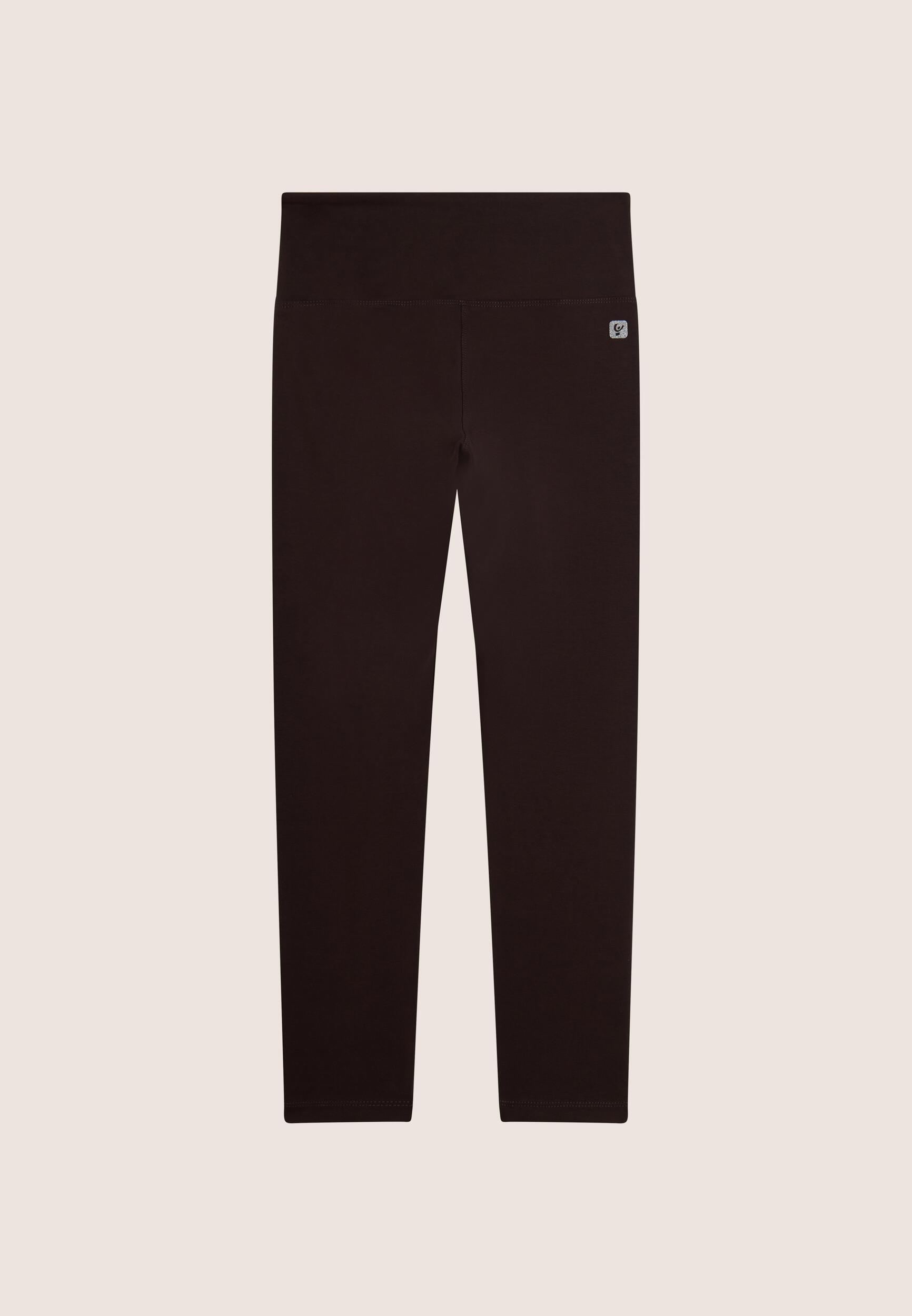 Leggings in cotone con vita alta e carré a cuore 2/3