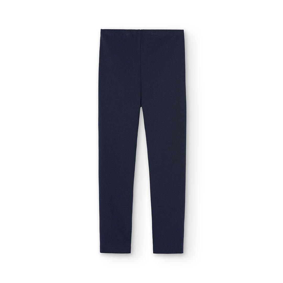 Leggings de punto elastico azul marino 2/4