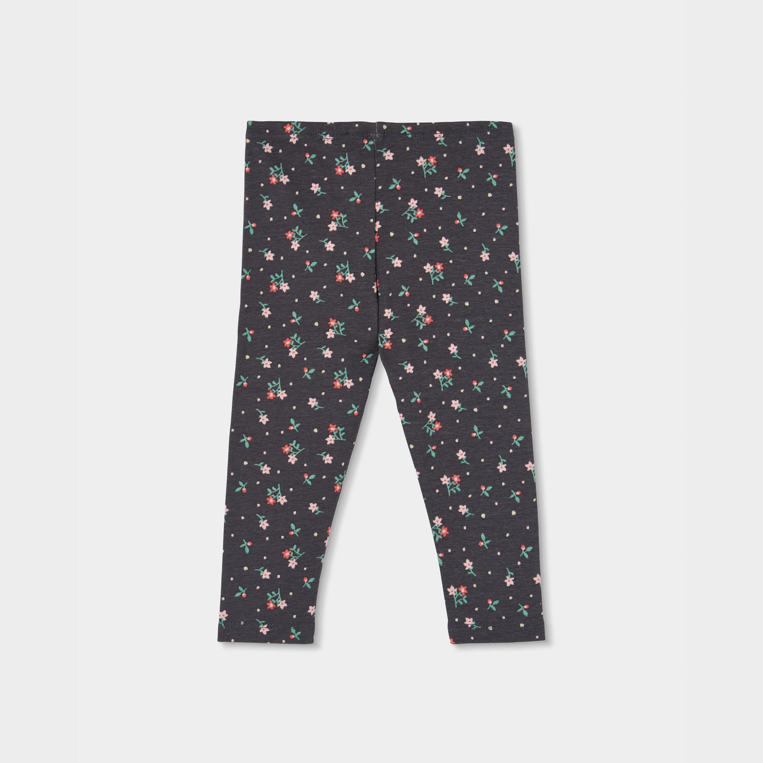 Legging estampado flores gris oscuro 2/4