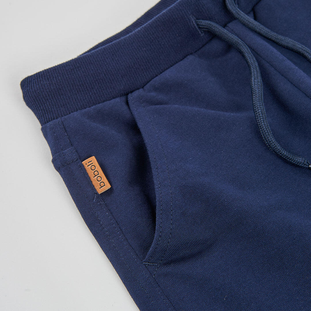 Pantalón felpa niño azul marino 3/4