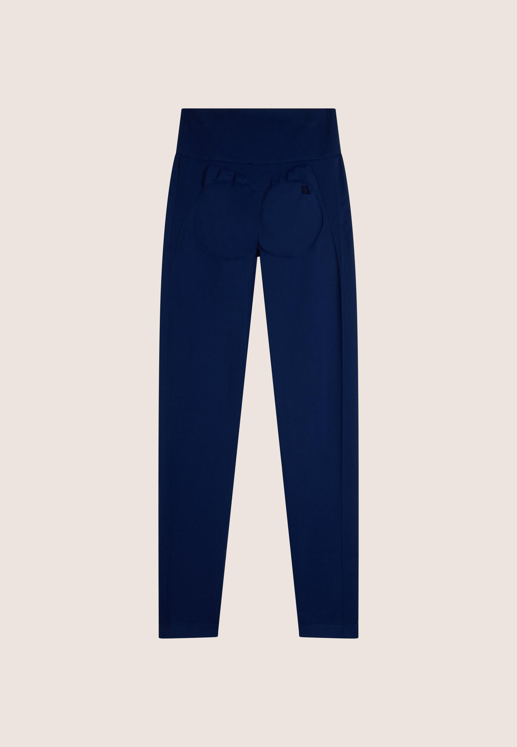Leggings de cintura alta 7/8 sin costuras con inserciones acanaladas 2/3