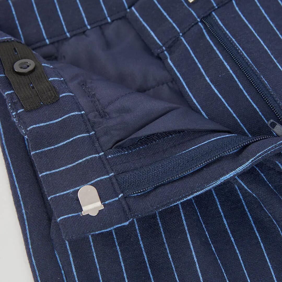 Pantalón punto niña azul marino listado 3/4