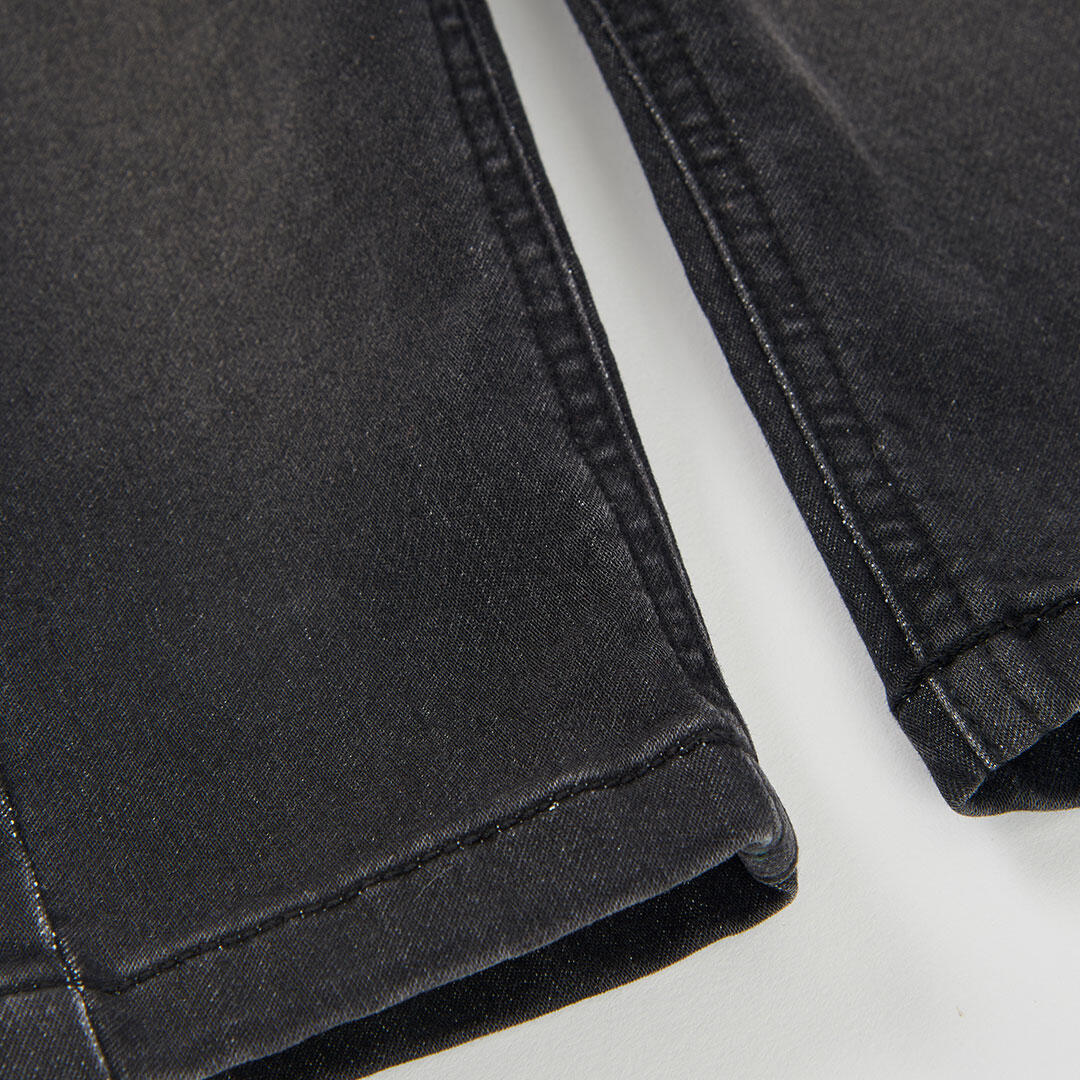 Pantalón niño denim elastico negro 4/4