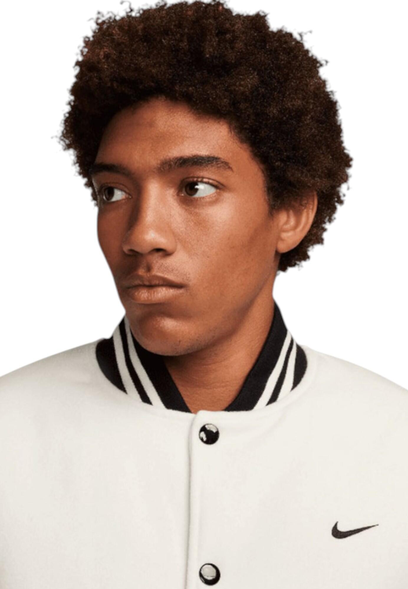 Nike Sportswear - Giacca M NK AU VARSITY JKT LTHR SLV in Lana per uomo 3/4