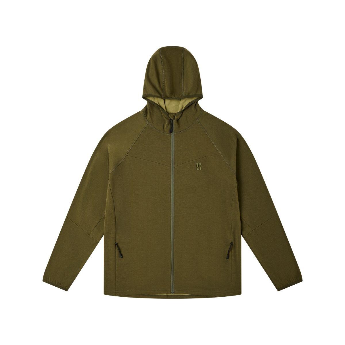 Outdoor Vest  Heren met Merinowol - Olijfgroen 3/4