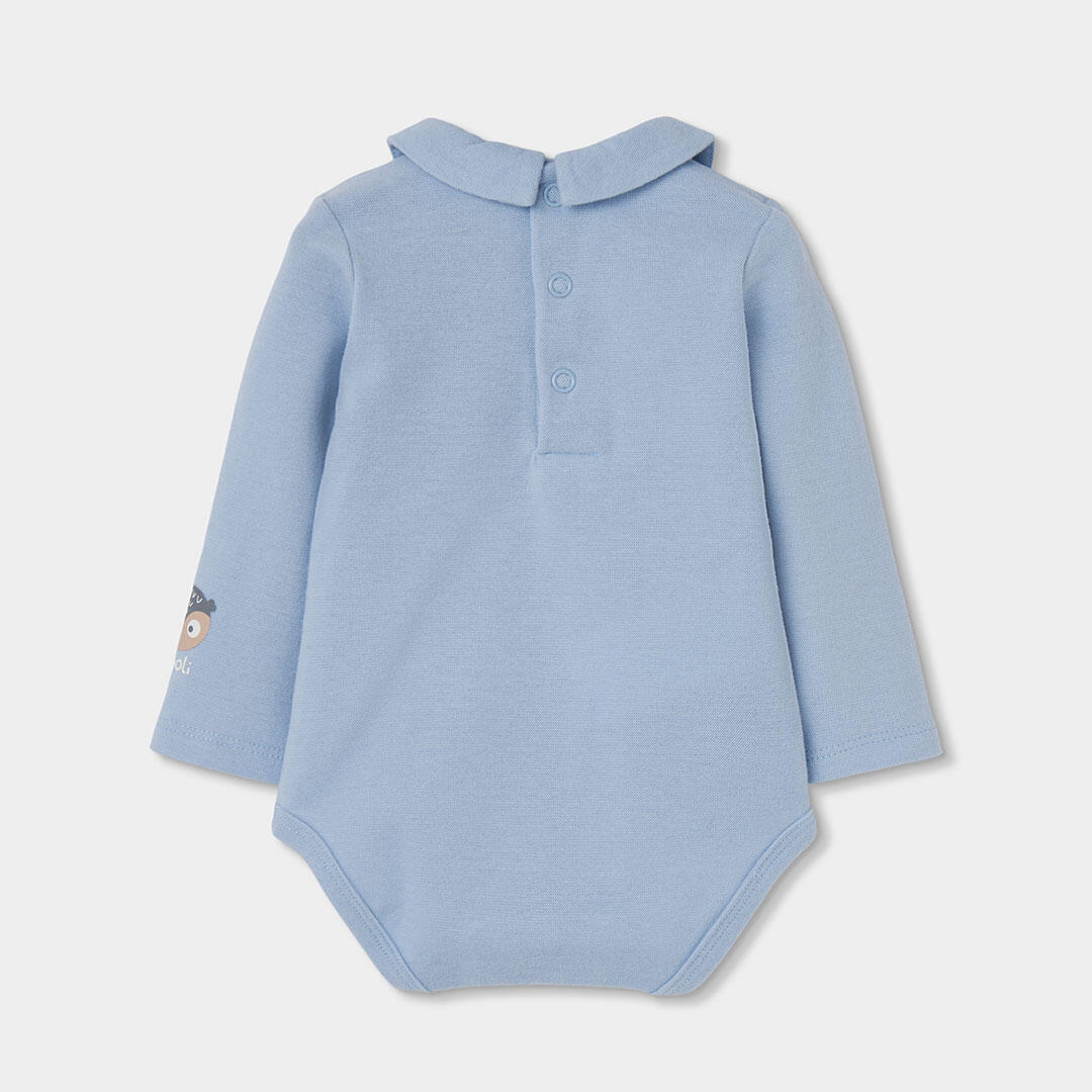 Conjunto punto bebé niño gris con búhos 5/7