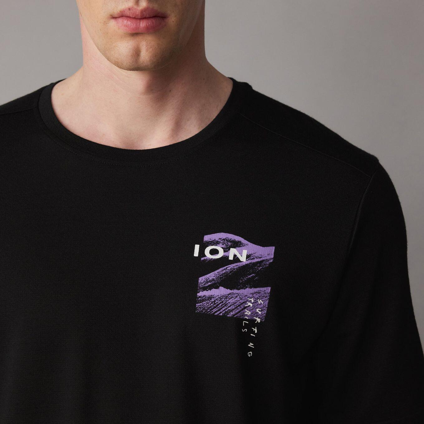 Camiseta de manga corta ION Ionic Merino negra para hombre 2/7