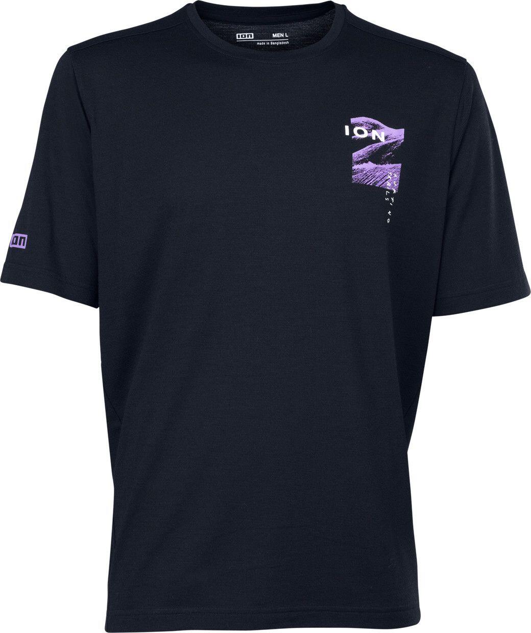 Camiseta de manga corta ION Ionic Merino negra para hombre 5/7