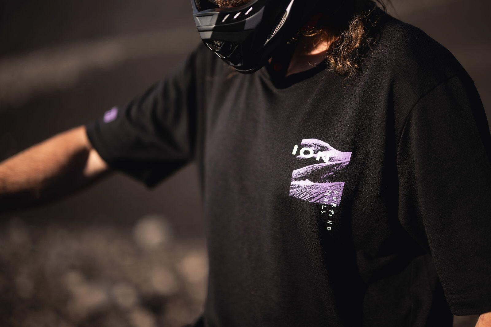 Camiseta de manga corta ION Ionic Merino negra para hombre 4/7