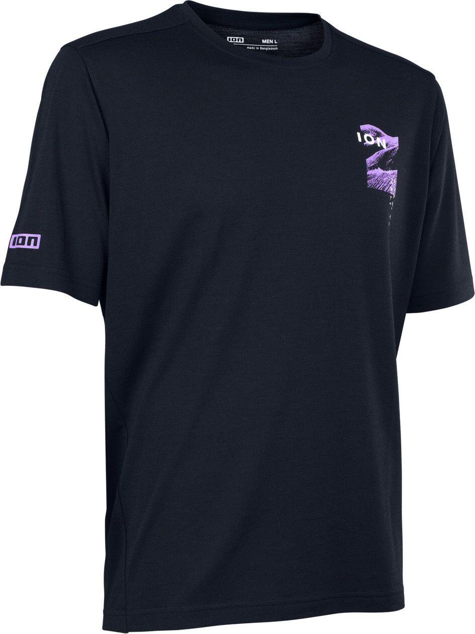 Camiseta de manga corta ION Ionic Merino negra para hombre 6/7