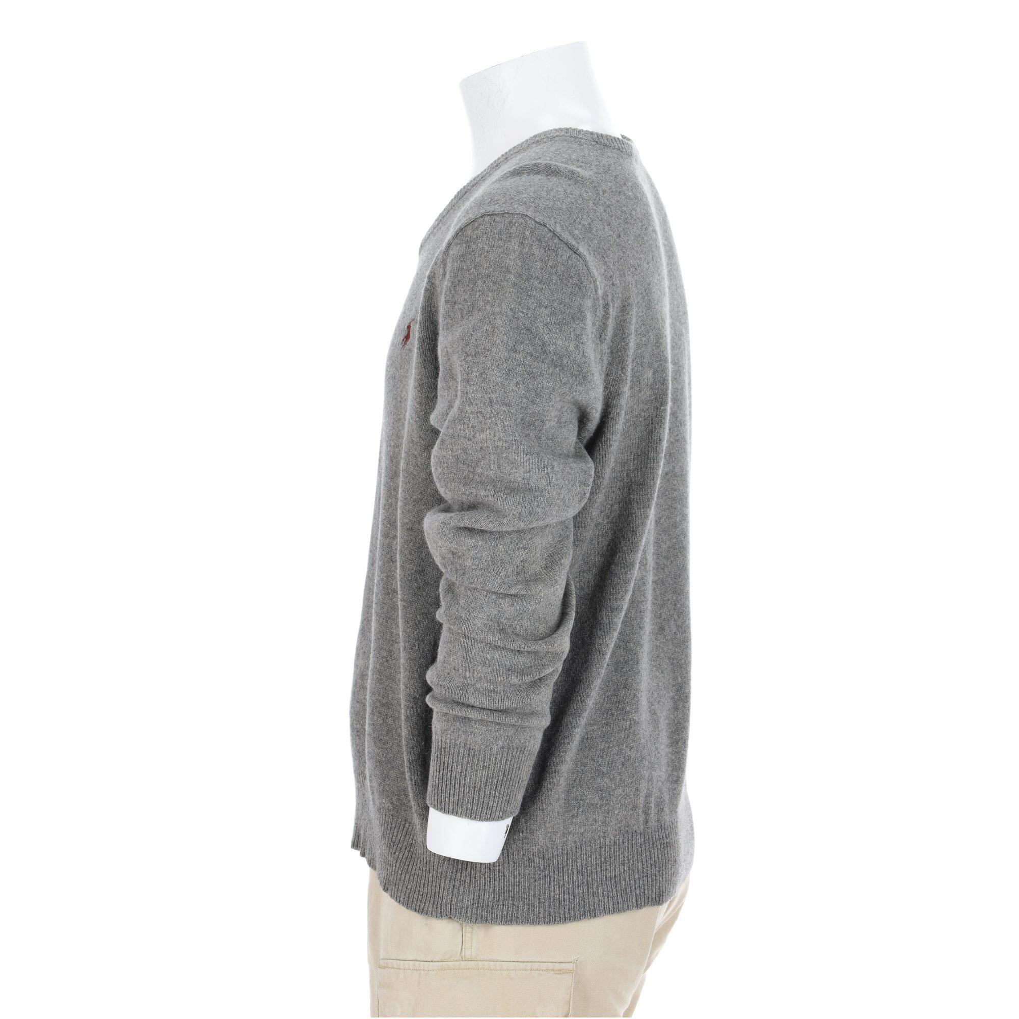 Tweedehands - Polo Ralph Lauren heren trui V-hals grijs - Als nieuw 3/7