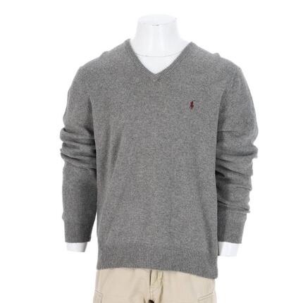 Seconde vie - Pull Homme Col V Gris - Excellent