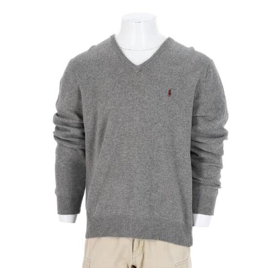 Seconde vie - Pull Homme Col V Gris - Excellent