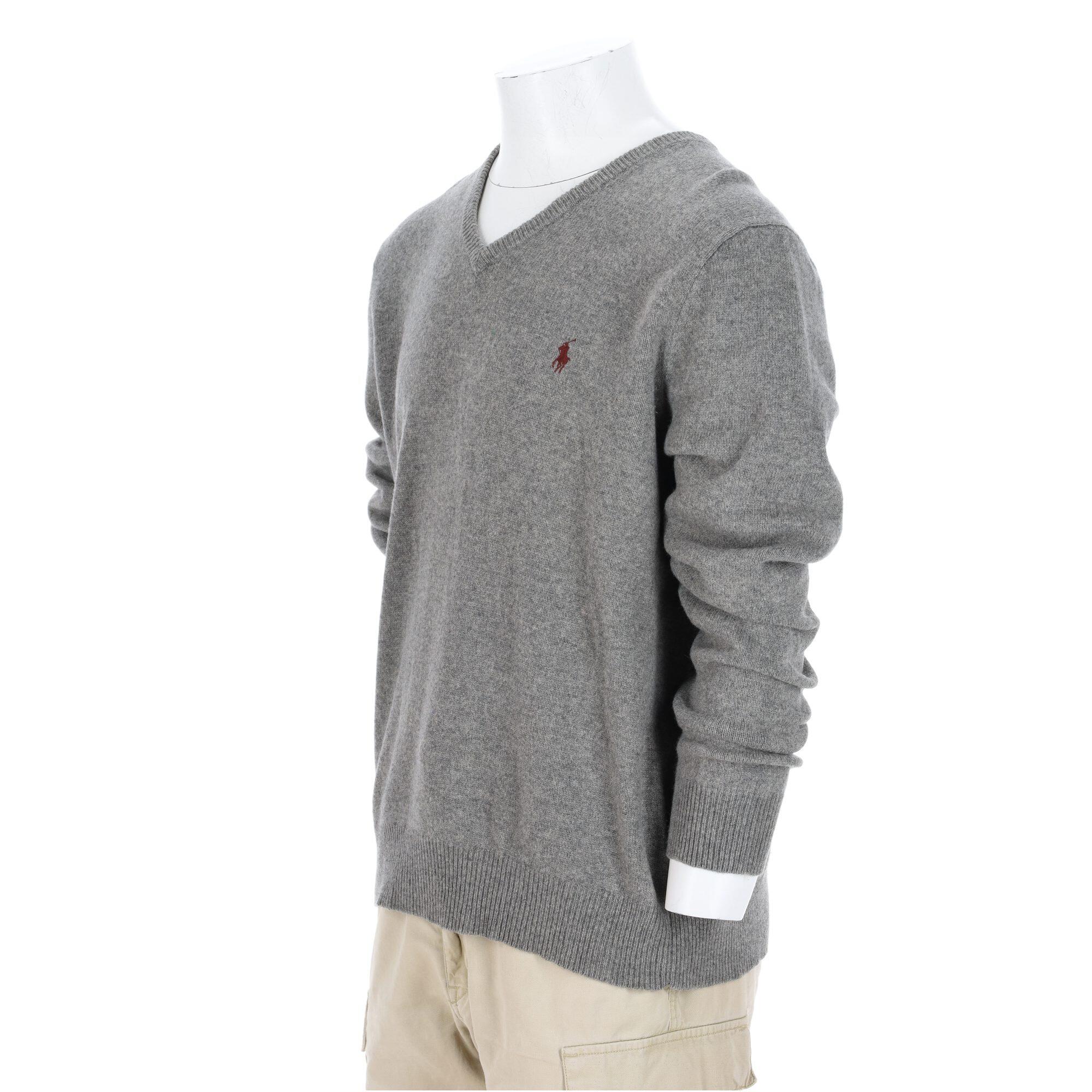 Tweedehands - Polo Ralph Lauren heren trui V-hals grijs - Als nieuw 4/7