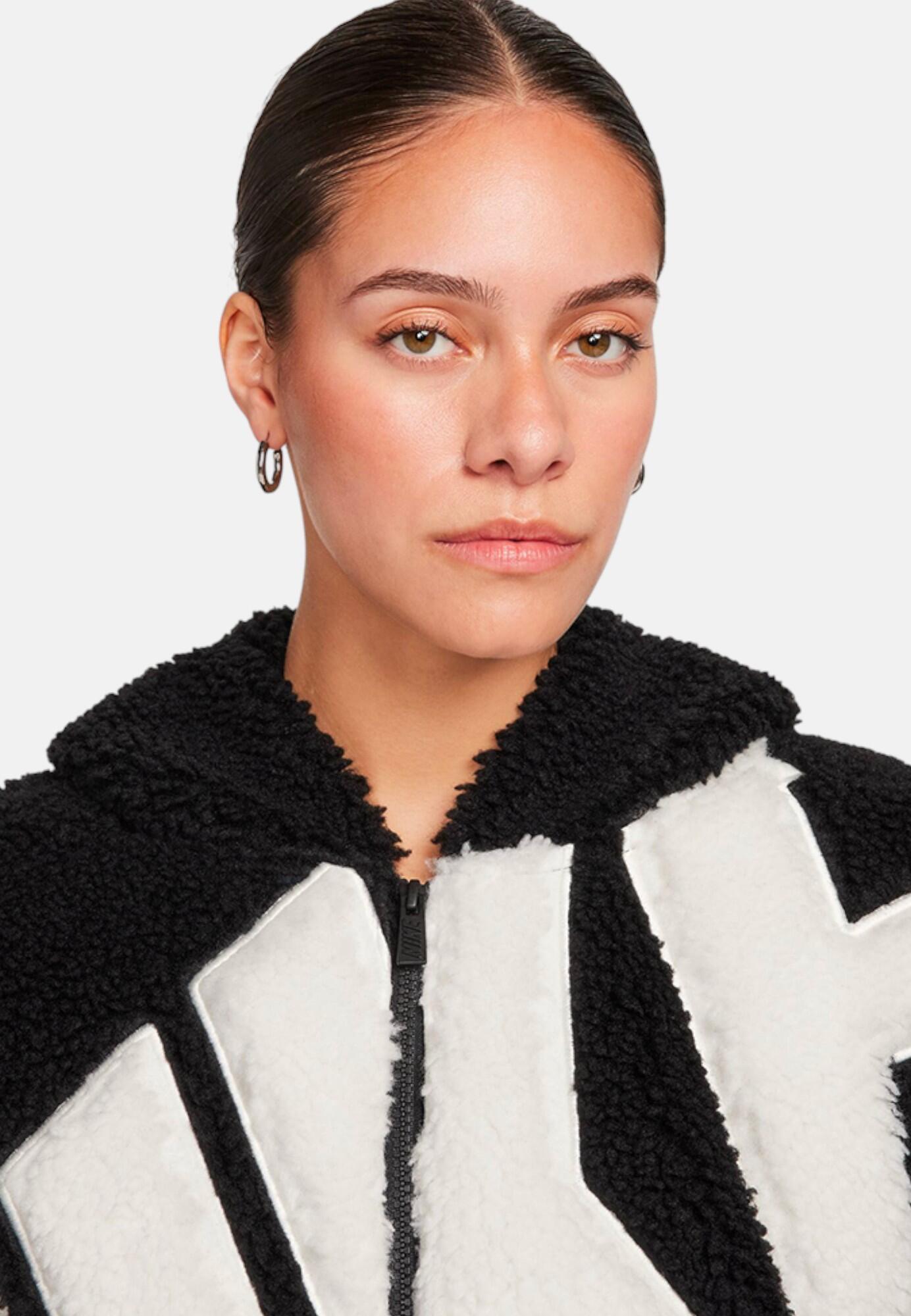 Nike Sportswear - Chaqueta W NSW LOGO  SHERPA JKT en Poliéster para mujer 3/5
