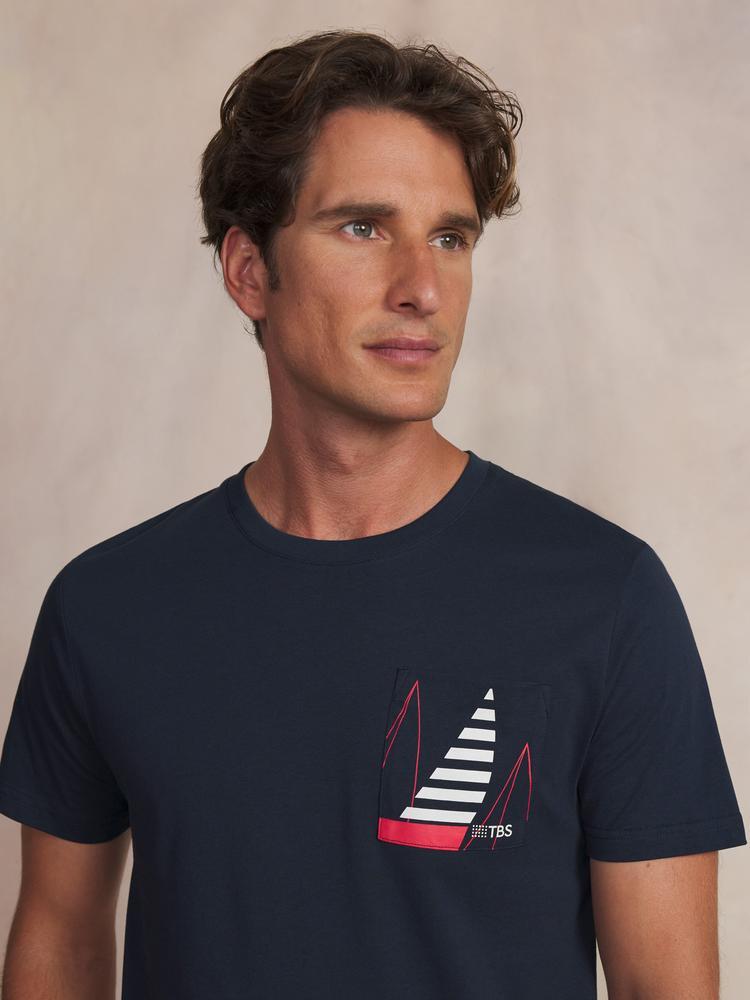 T-shirt manches courtes Homme - DANISTEE Navy 3/5