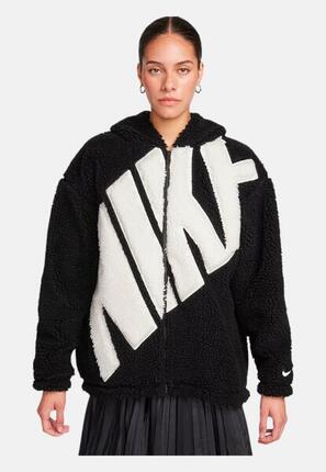 Nike Sportswear - Veste W NSW LOGO SHERPA JKT en Polyester pour femme