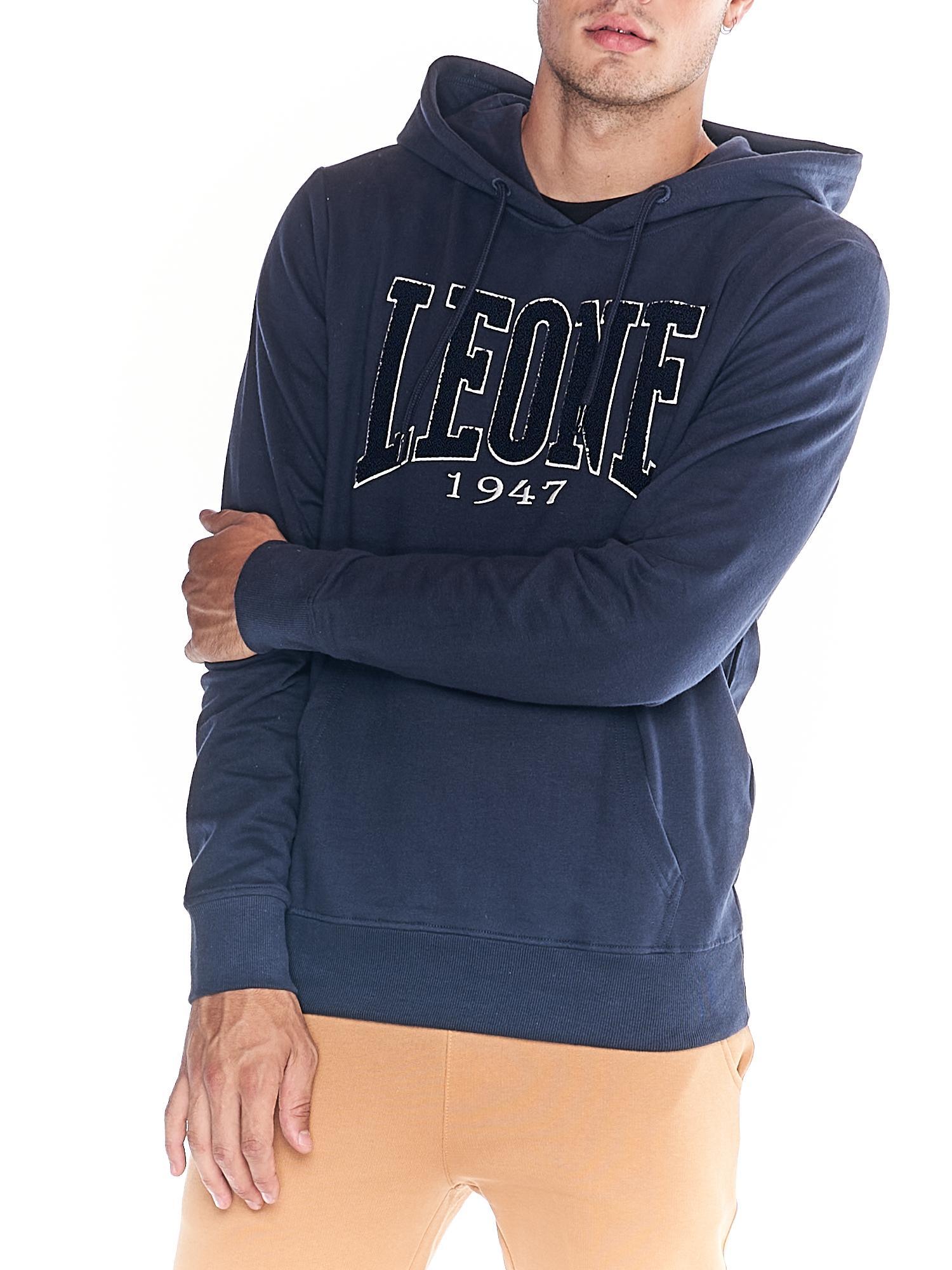 Sudadera de hombre con capucha y bolsillo grande con logo College grande 5/6