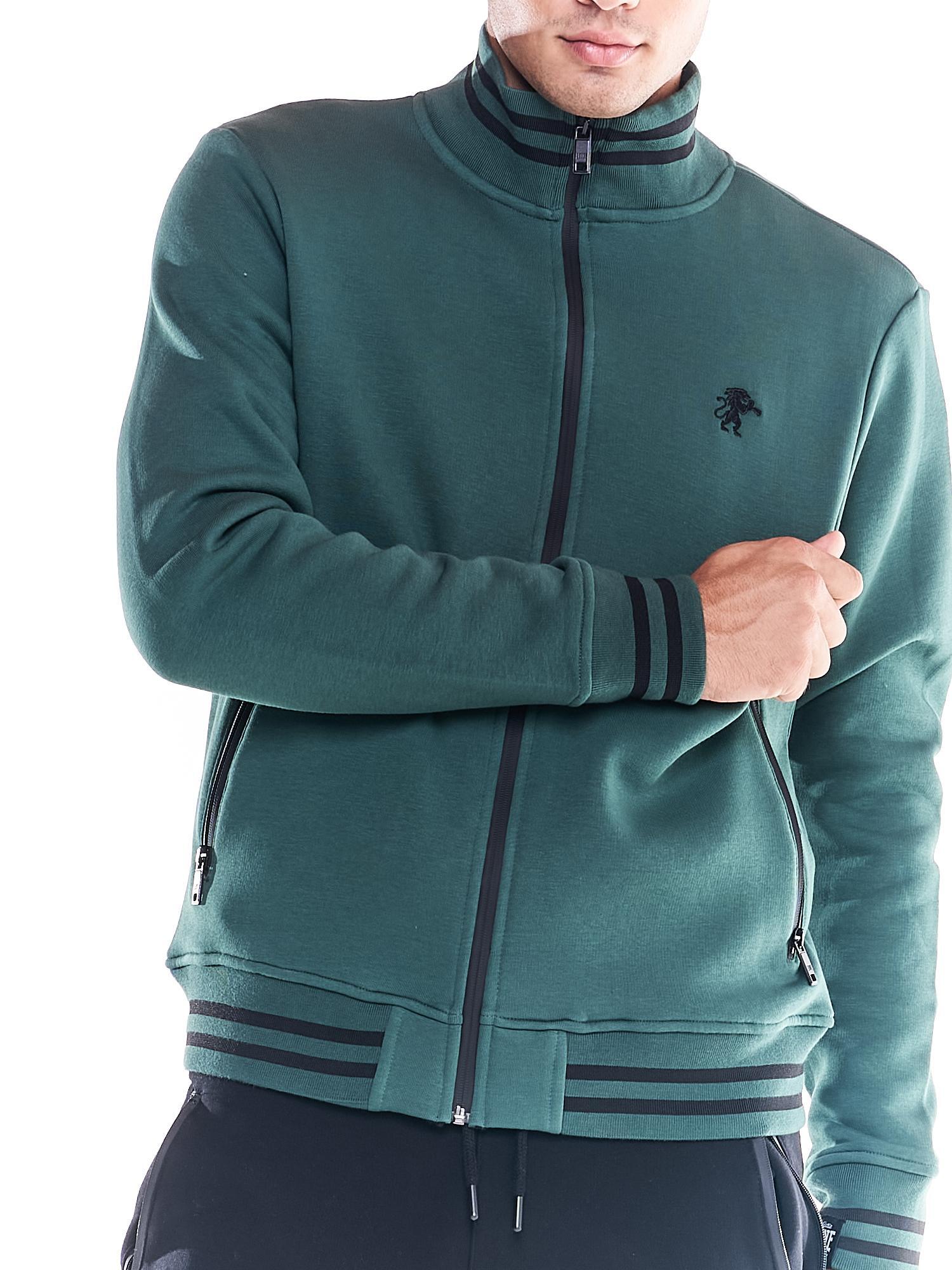Felpa uomo full zip collo alto icona leone linea Soft Basic 5/6