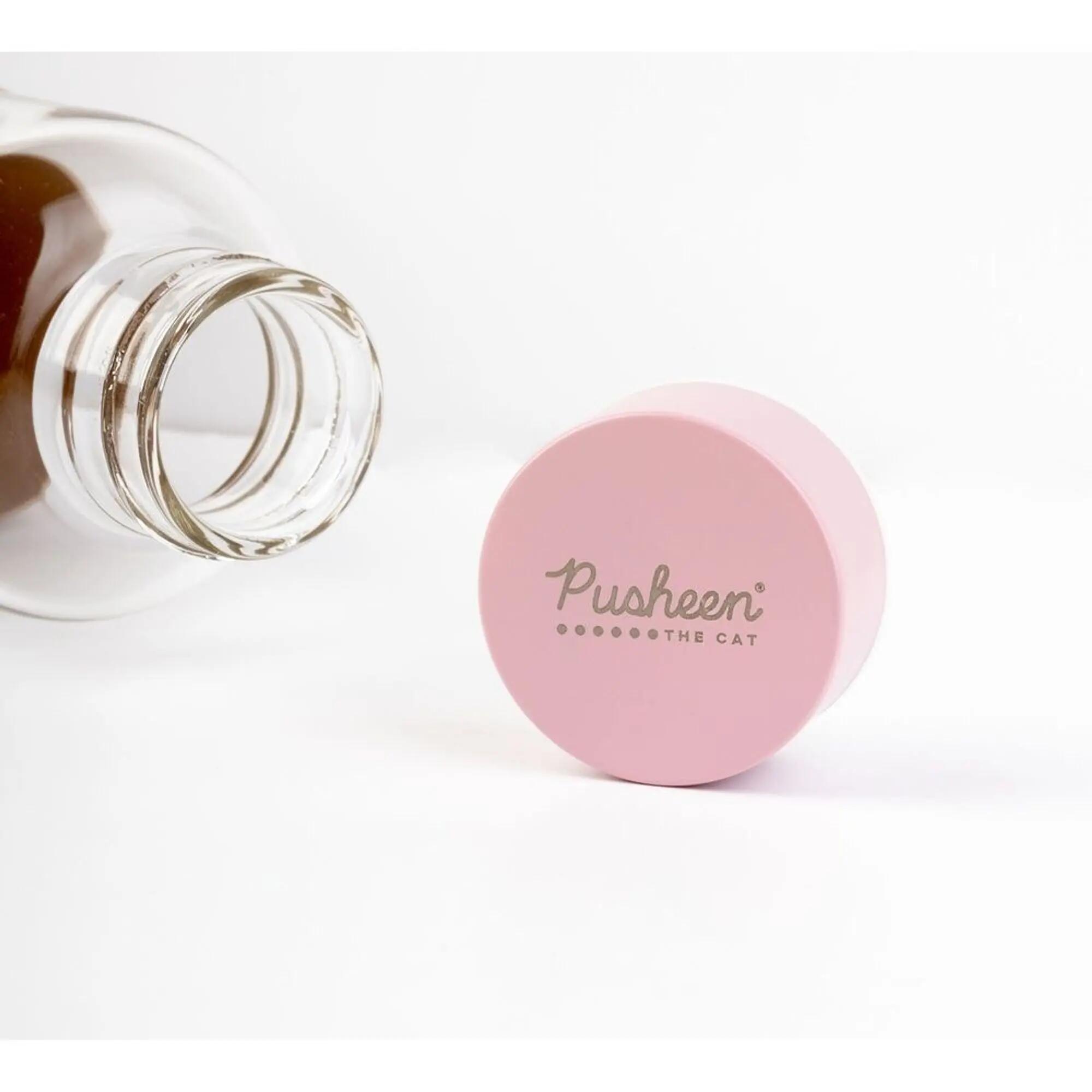 Borraccia de Cristal Adulti Pusheen con Funda de Neopreno e Asa Rosa 0,5 L 2/4