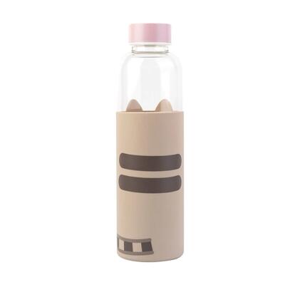 Borraccia de Cristal Adulti Pusheen con Funda de Neopreno e Asa Rosa 05 L