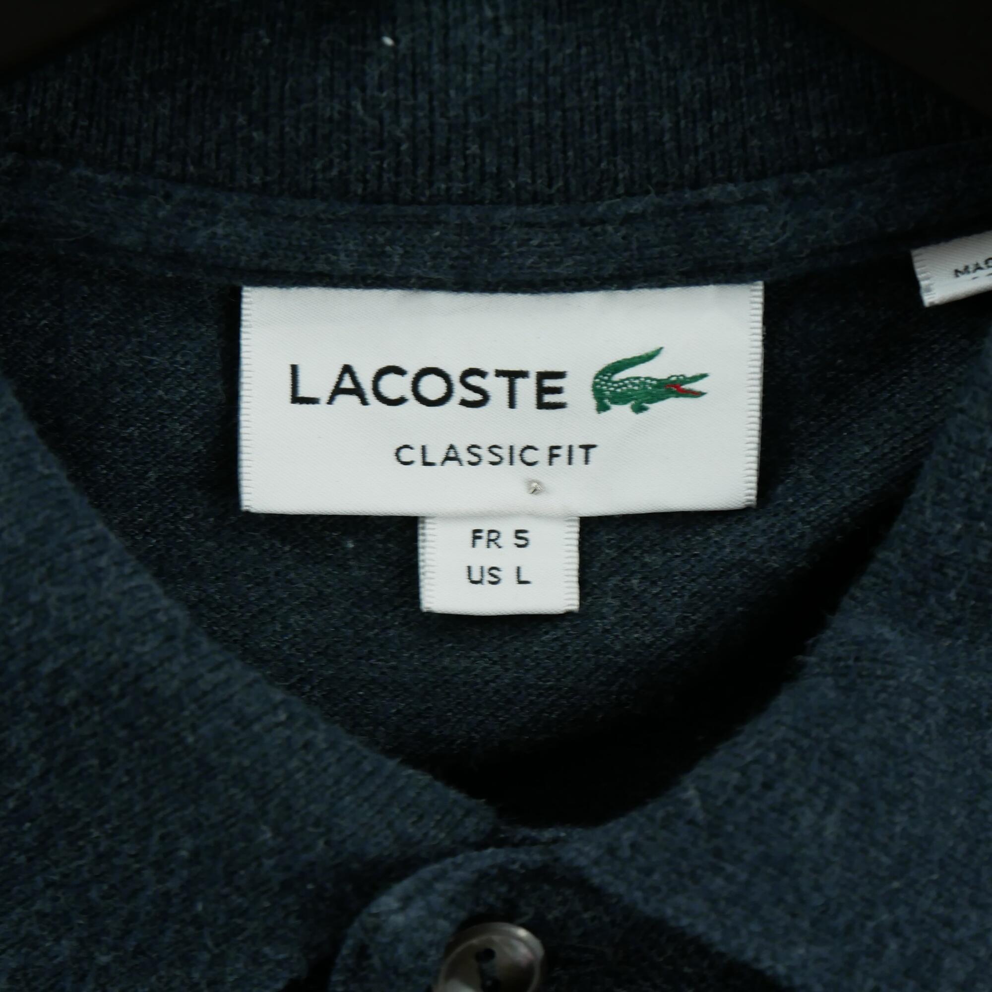 Tweedehands - Lacoste heren lange mouw polo - Als nieuw 5/5