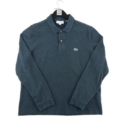 Tweedehands - lacoste heren lange mouw polo - als nieuw
