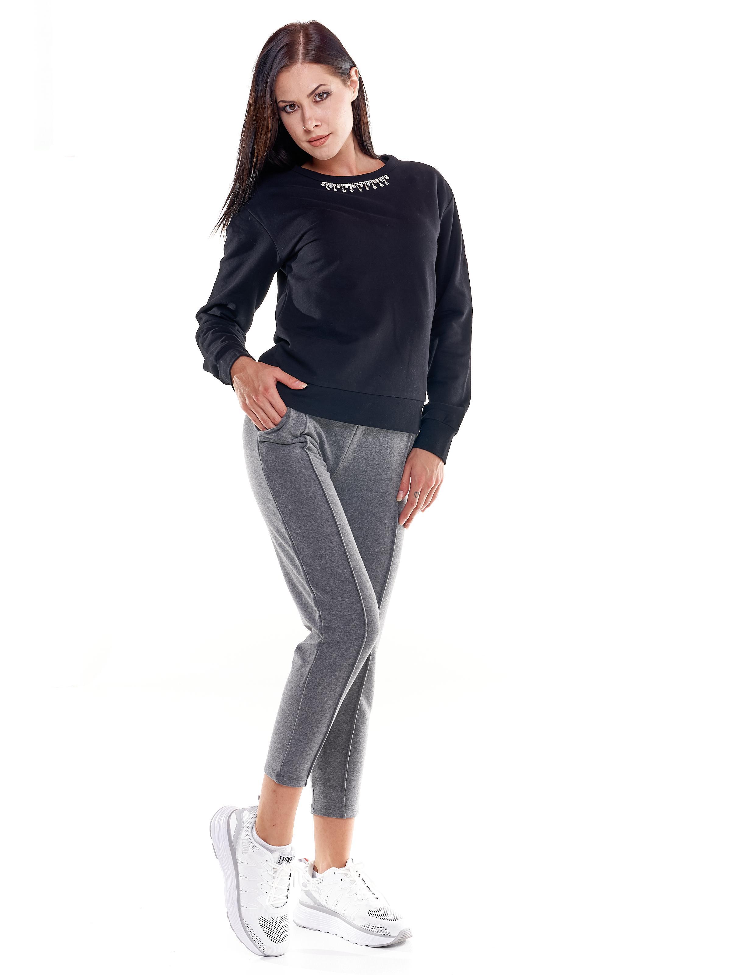 Felpa da donna girocollo con strass Greysongreys 3/6