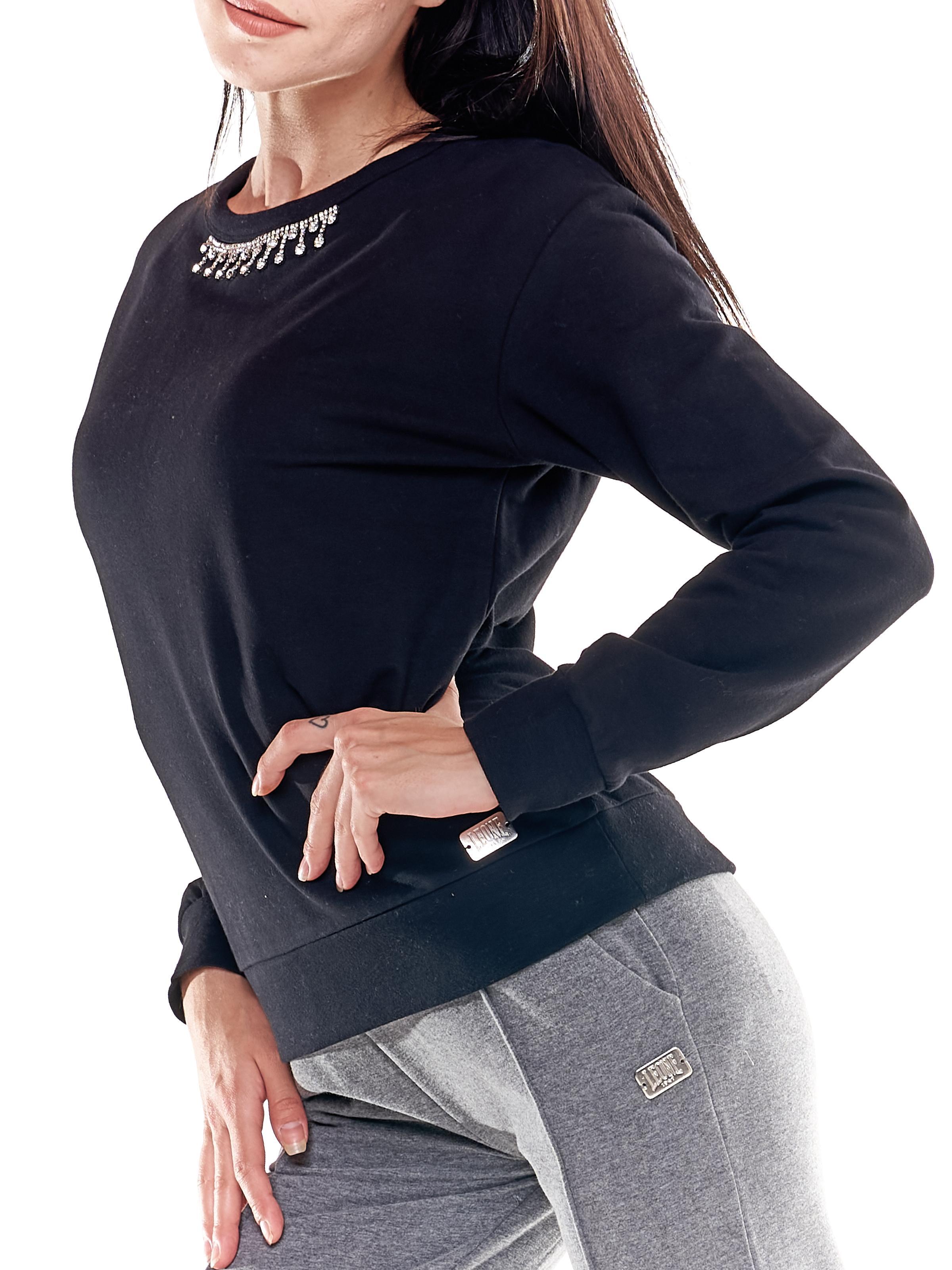 Felpa da donna girocollo con strass Greysongreys 5/6