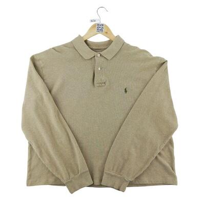 Tweedehands - polo ralph lauren heren poloshirt met lange mouwen - als nieuw