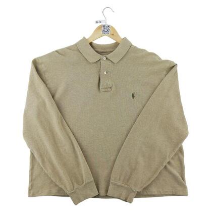 Seconde vie - Polo manches longues Homme Beige - Excellent