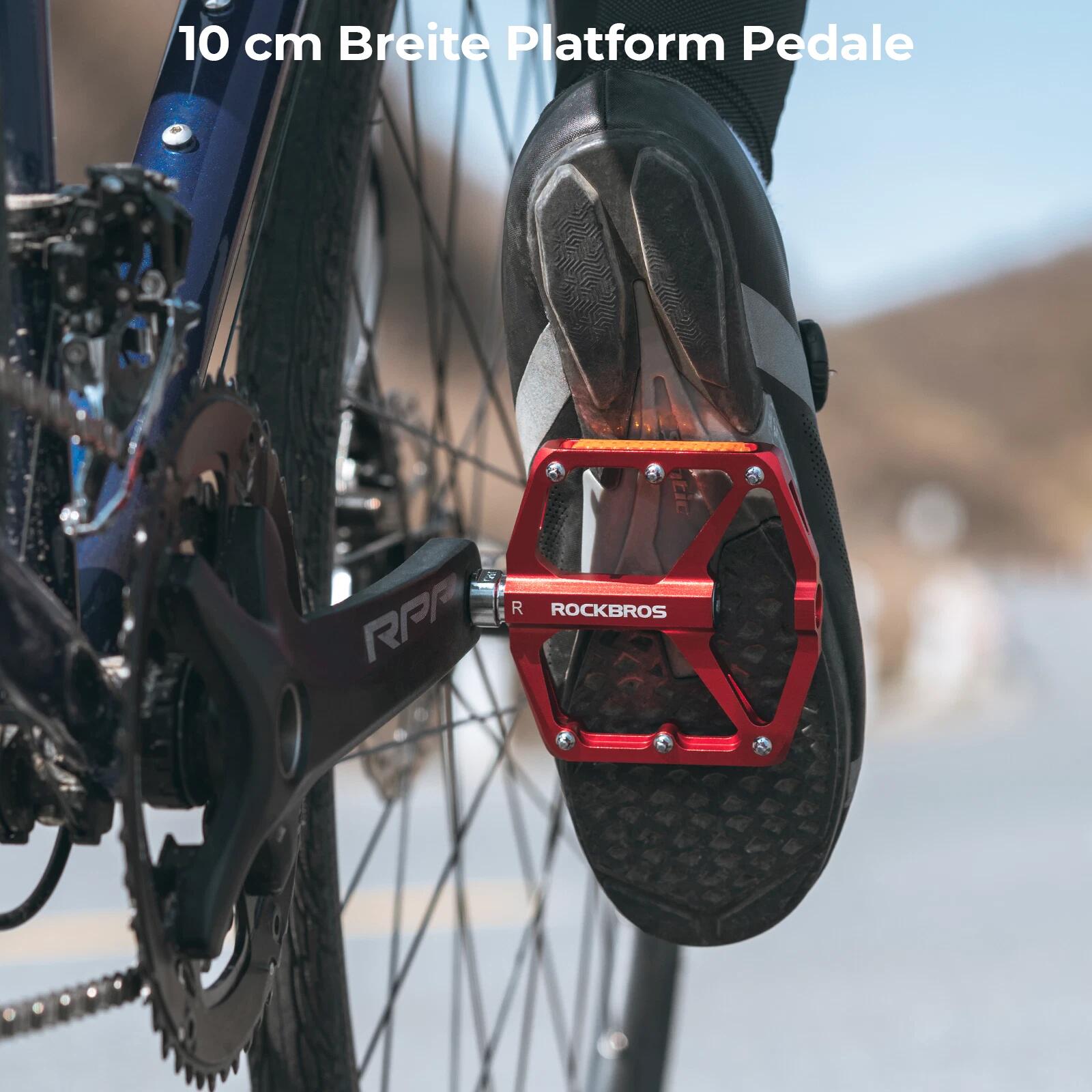 ROCKBROS Fahrradpedale aus Aluminium mit Reflektoren 3/7