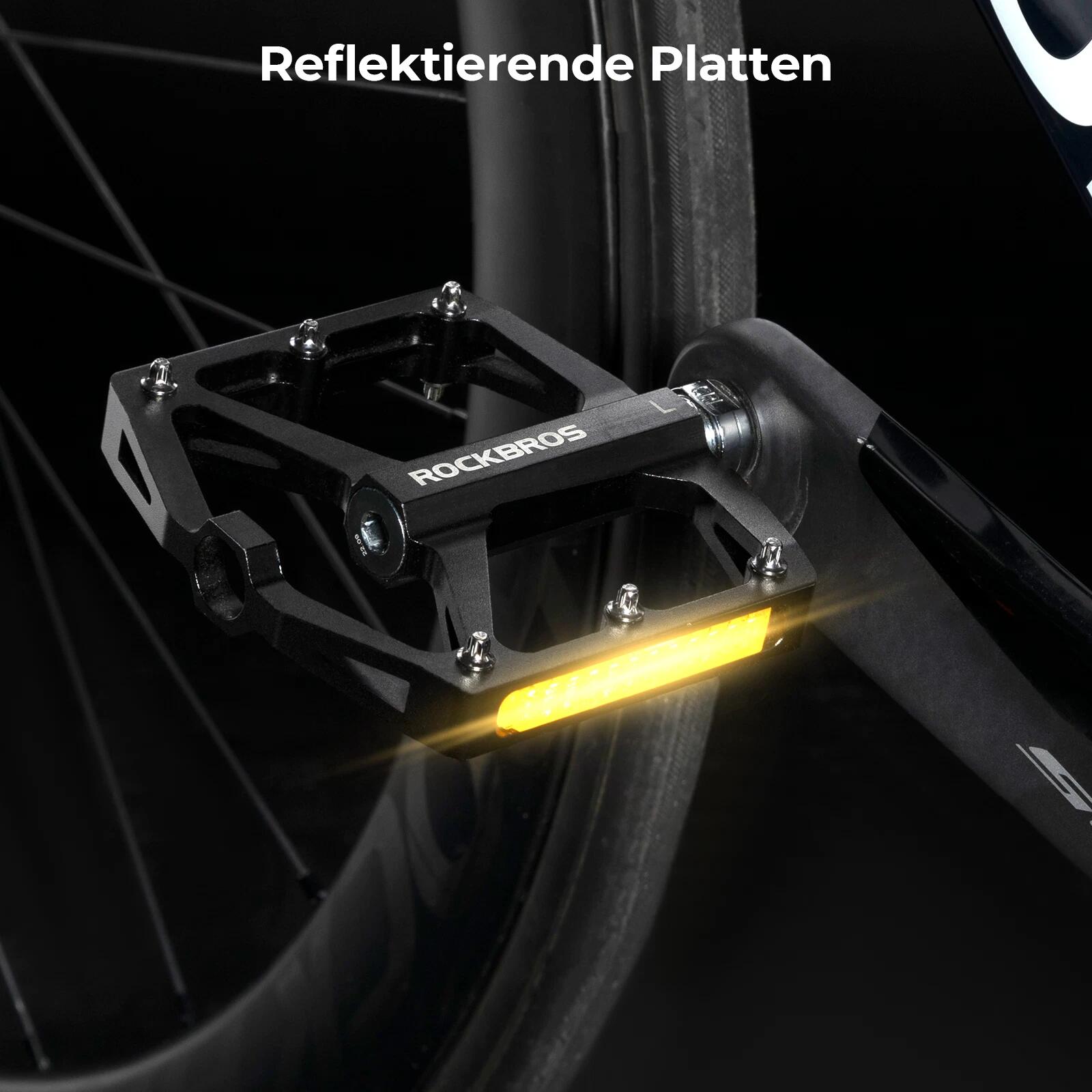 ROCKBROS Fahrradpedale aus Aluminium mit Reflektoren 7/7